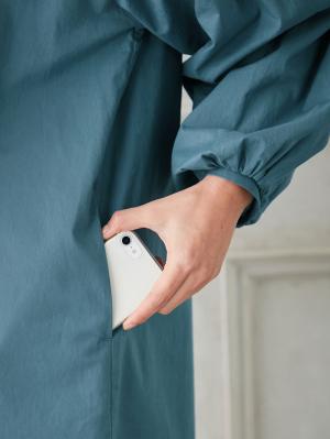 マタニティ ワンピース|コットンローン２WAYボリュームスリーブワンピース　マタニティ・授乳服【出産後も長く使える】