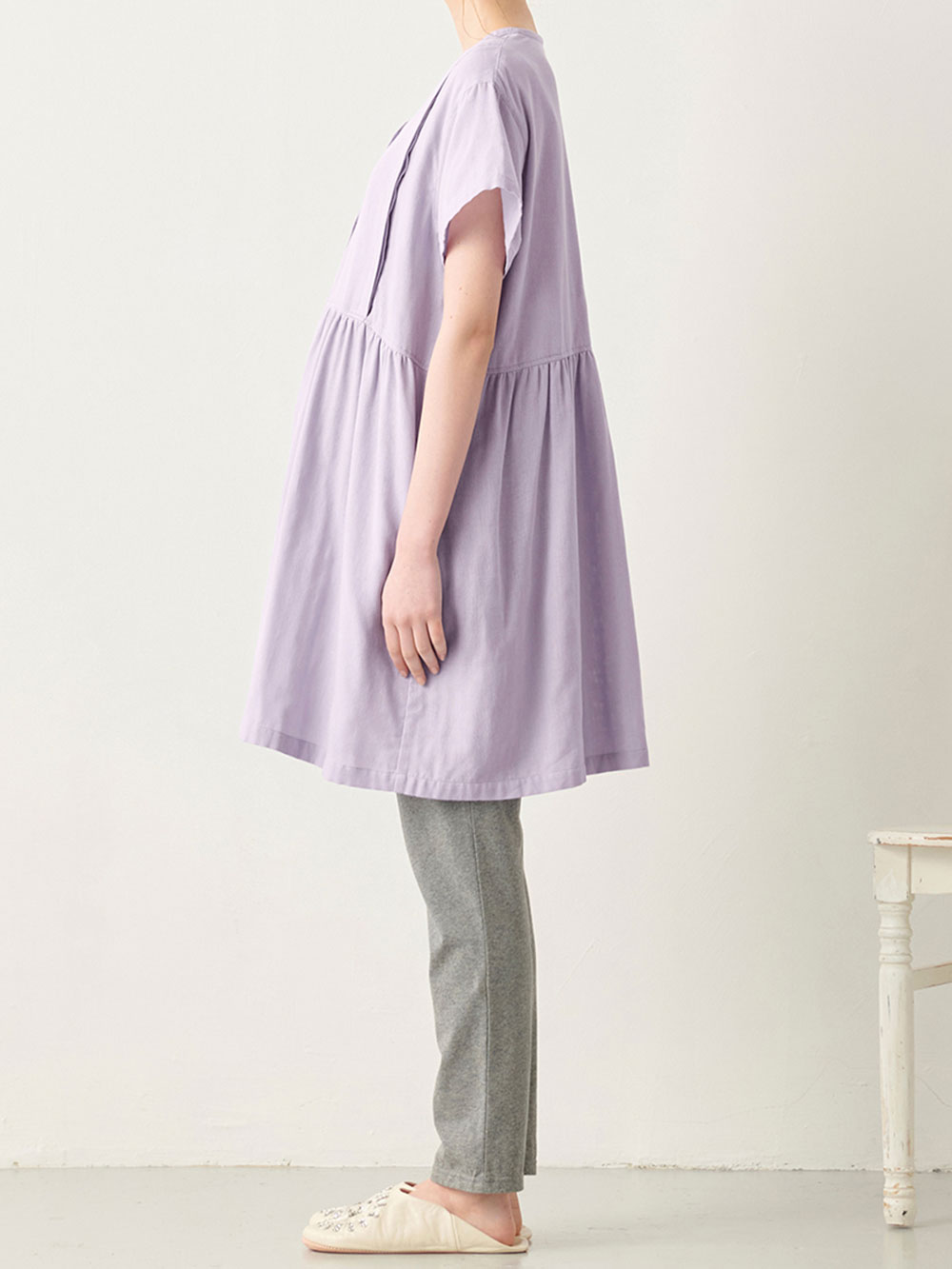 マタニティ パジャマ・ルームウェア|Wガーゼウエスト切替半袖パジャマ&産後も使えるレギンスパジャマ マタニティ・授乳パジャマ