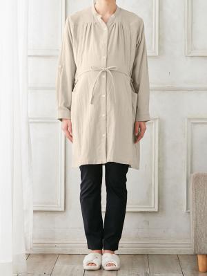 マタニティ パジャマ・ルームウェア|Ｗガーゼスリットネックワンピース＆産後も使えるレギンスパジャマ　マタニティ・授乳パジャマ