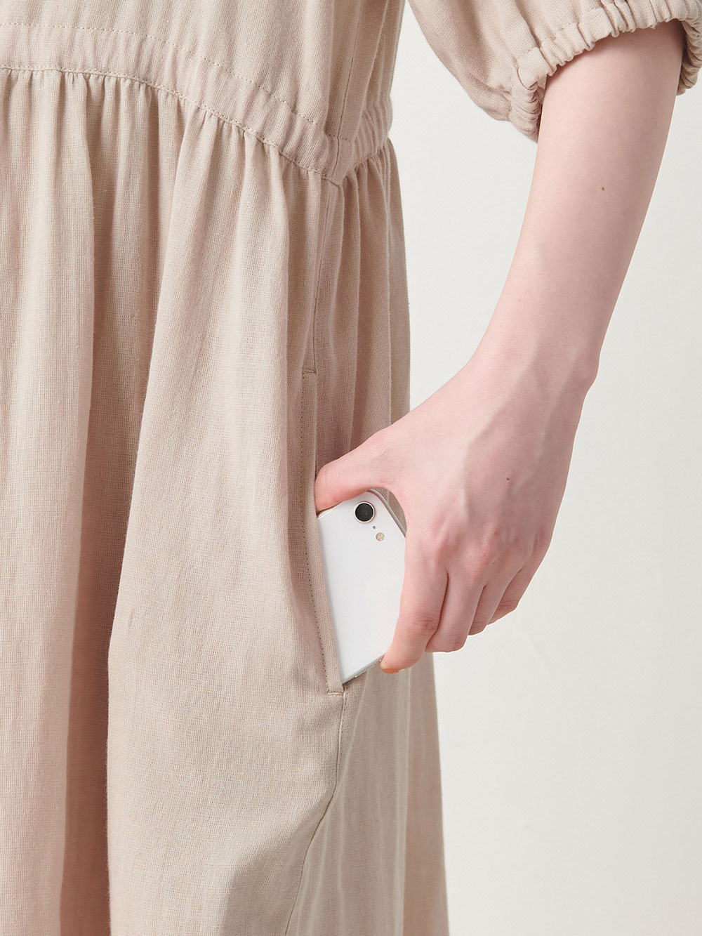 マタニティ パジャマ・ルームウェア|Ｗガーゼウエストリボンネグリジェ　マタニティ・授乳パジャマ