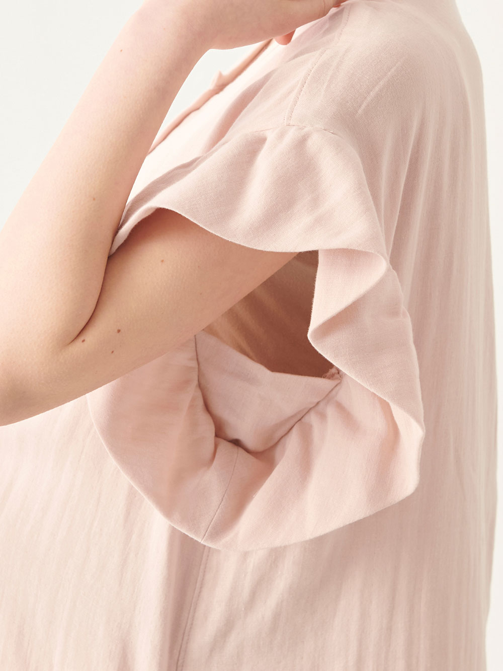 マタニティ パジャマ・ルームウェア|fairy（フェアリー）ダブルガーゼ半袖ワンピース　ネグリジェパジャマ（フロントスナップ）　マタニティ・授乳パジャマ