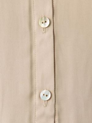 マタニティ トップス|ヴィンテージサテンティアード半袖ブラウス　マタニティ・授乳服【出産後も長く使える】