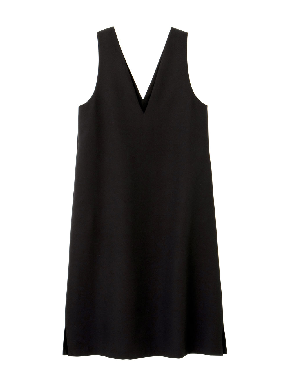 マタニティ ワンピース|Vネックロングジャンパースカート　マタニティ・授乳服【出産後も長く使える】|ブラック