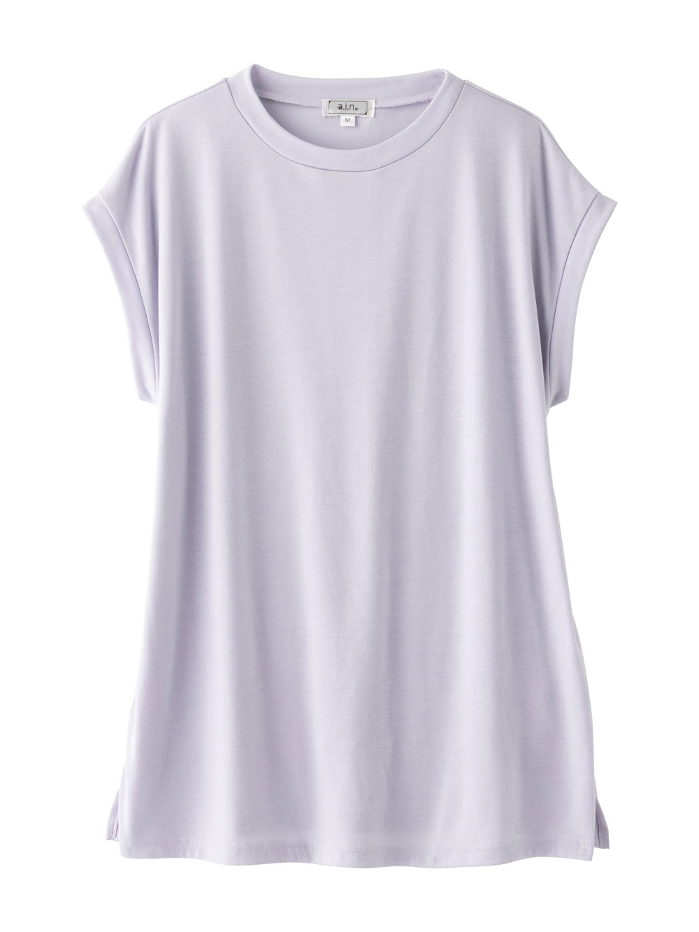 マタニティ トップス|ain(アイン)汗染み防止 フレンチスリーブTシャツ マタニティ・授乳服【出産後も長く使える】|ラベンダー