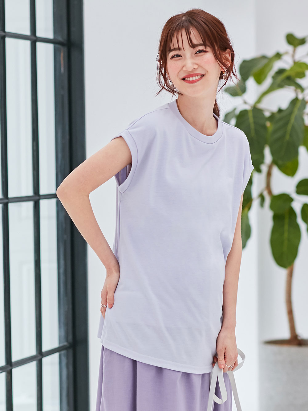 マタニティ トップス | 【出産後も長く使える】ain（アイン）汗染み防止 フレンチスリーブTシャツ マタニティ・授乳服  ｜マタニティウェア・授乳服通販｜ エンジェリーベ 公式