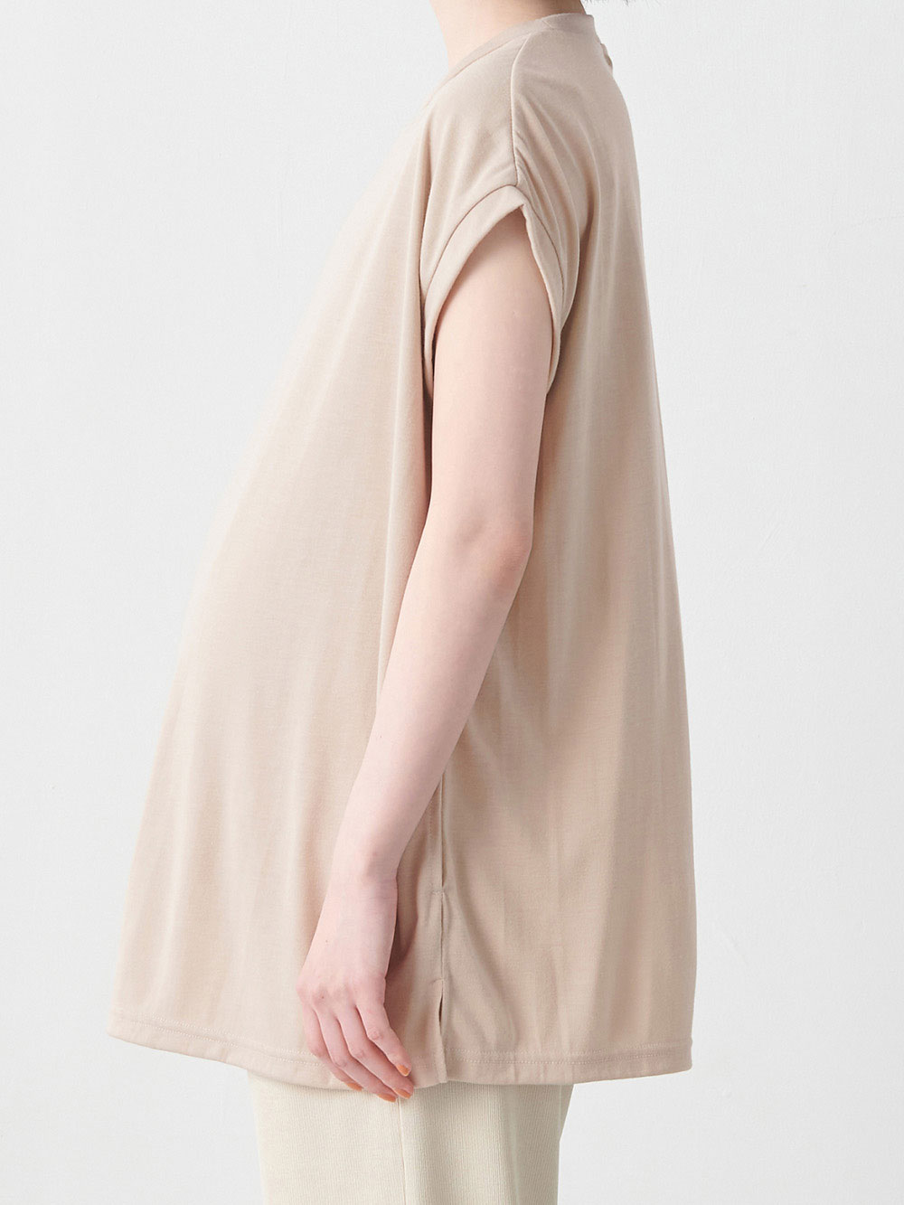 マタニティ トップス|ain(アイン)汗染み防止 フレンチスリーブTシャツ マタニティ・授乳服【出産後も長く使える】