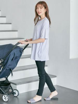 マタニティ トップス|ain（アイン）汗染み防止　ポケット付きゆるT　マタニティ・授乳服【出産後も長く使える】