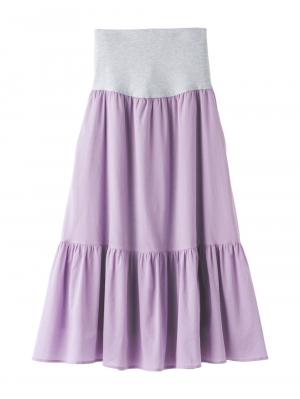 マタニティ スカート|コットンローンティアードスカート 　マタニティ・産後【出産後も長く使える】|パープル