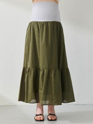 マタニティ スカート|コットンローンティアードスカート 　マタニティ・産後【出産後も長く使える】