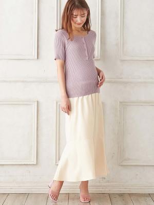 マタニティ スカート|マーメイドスカート 　マタニティ・産後【出産後も長く使える】|アイボリー