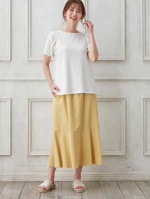 マタニティ スカート|マーメイドスカート 　マタニティ・産後【出産後も長く使える】|イエロー