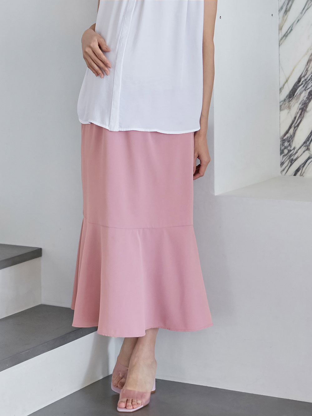 マタニティ スカート|マーメイドスカート 　マタニティ・産後【出産後も長く使える】|パープル