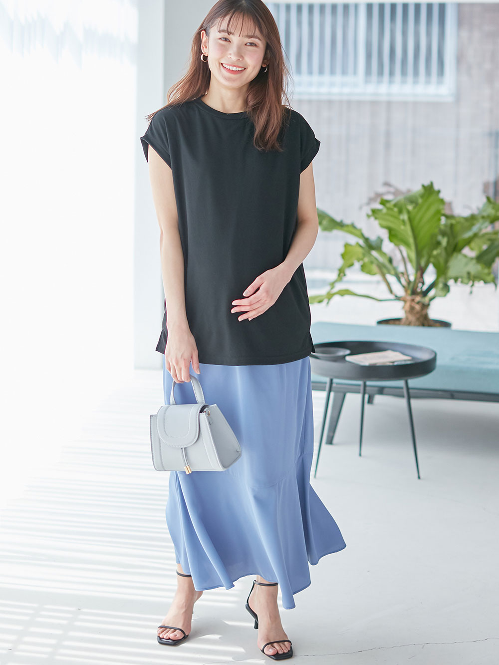 マタニティ スカート|マーメイドスカート 　マタニティ・産後【出産後も長く使える】|ブルー