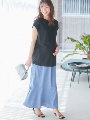 マタニティ スカート|マーメイドスカート 　マタニティ・産後【出産後も長く使える】|ブルー