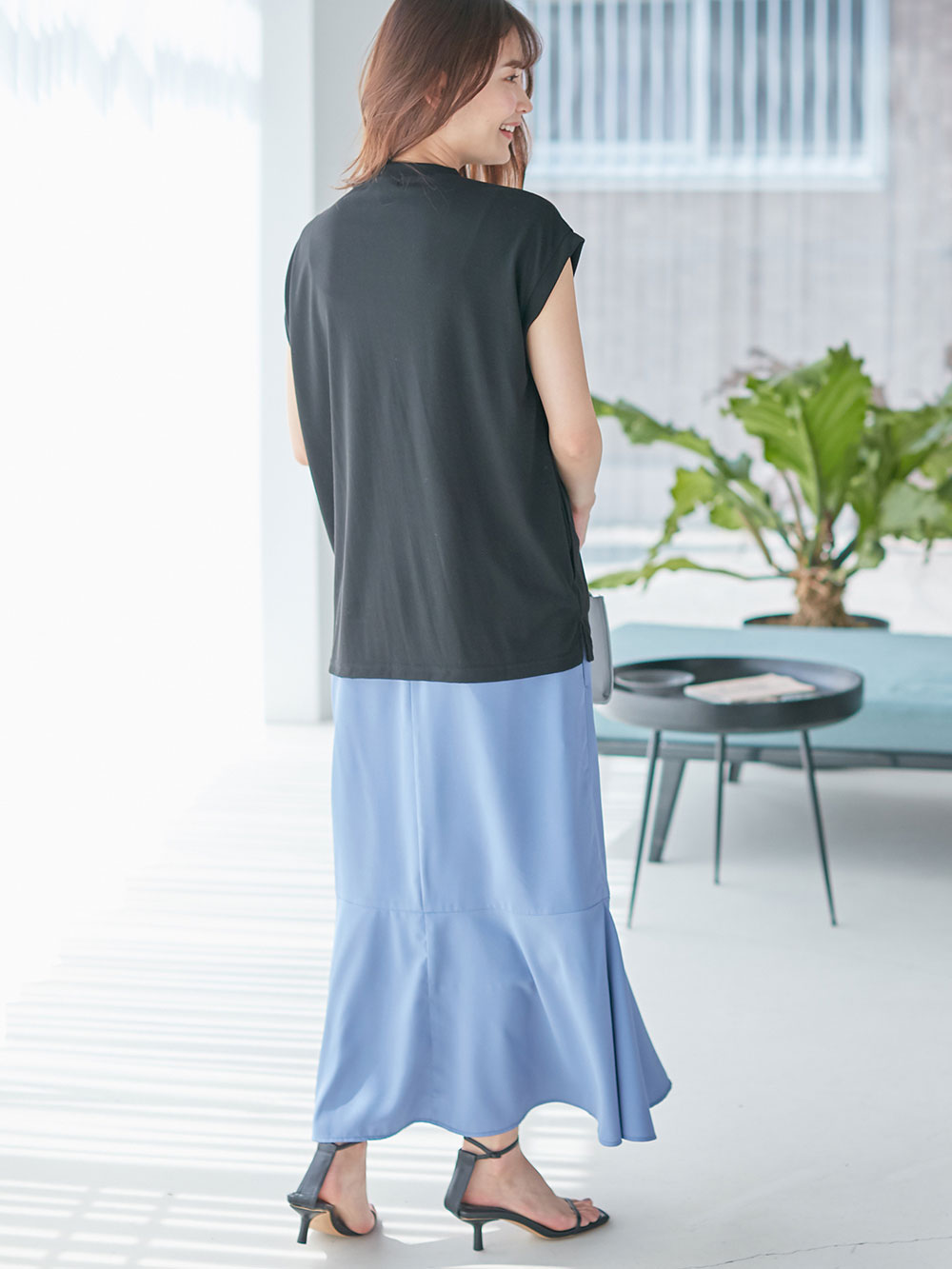マタニティ スカート|マーメイドスカート 　マタニティ・産後【出産後も長く使える】|ブルー