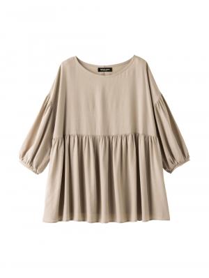 コットンリネンティアードトップス　マタニティ・授乳服【出産後も長く使える】 10198