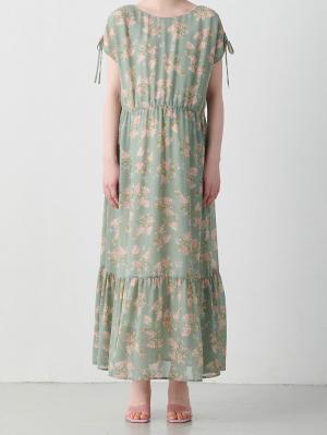 マタニティ ワンピース|フレンチスリーブフラワープリントワンピース マタニティ・授乳服【出産後も長く使える】