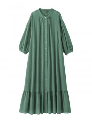 2WAY裾ティア―ド楊柳ワンピース（ペチコート付）　マタニティ・授乳服【出産後も長く使える】10201