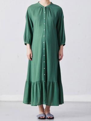 マタニティ ワンピース|2WAY裾ティア―ド楊柳ワンピース（ペチコート付）　マタニティ・授乳服【出産後も長く使える】