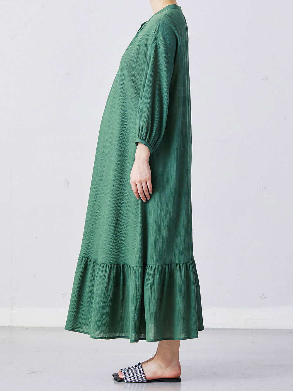 マタニティ ワンピース|2WAY裾ティア―ド楊柳ワンピース（ペチコート付）　マタニティ・授乳服【出産後も長く使える】