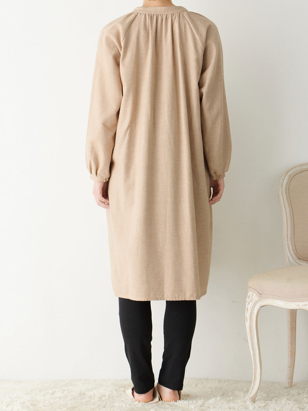 マタニティ パジャマ・ルームウェア|微起毛フランネルワンピース＆産前産後レギンスパジャマ　マタニティ・授乳パジャマ【出産後も長く使える】