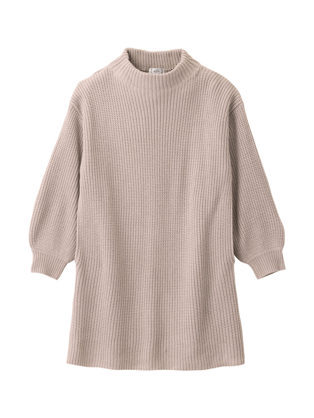 マタニティ ワンピース | 【出産後も長く使える】a.i.n（アイン）アクリルニット片畦編みチュニックワンピ マタニティ・産後授乳服 ｜マタニティ ウェア・授乳服通販｜ エンジェリーベ 公式