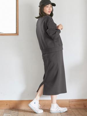 マタニティ ワンピース|ain（アイン）カットソーセットアップ風ワンピース　マタニティ・産後授乳服【出産後も長く使える】|チャコール