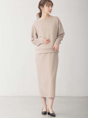 マタニティ ワンピース|ain（アイン）カットソーセットアップ風ワンピース　マタニティ・産後授乳服【出産後も長く使える】|オフベージュ