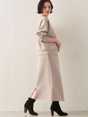 マタニティ ワンピース|ain（アイン）カットソーセットアップ風ワンピース　マタニティ・産後授乳服【出産後も長く使える】|オフベージュ