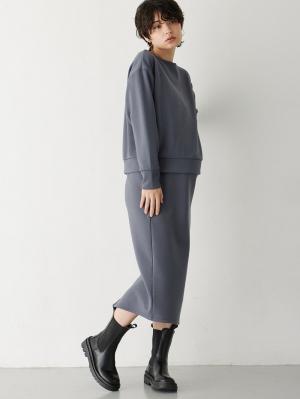 マタニティ ワンピース|ain（アイン）カットソーセットアップ風ワンピース　マタニティ・産後授乳服【出産後も長く使える】|ブルー
