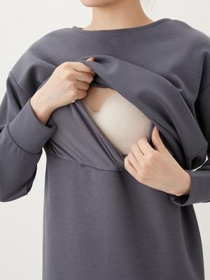 マタニティ ワンピース|ain（アイン）カットソーセットアップ風ワンピース　マタニティ・産後授乳服【出産後も長く使える】