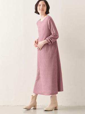 ain（アイン）リブニットソーフレアワンピース　マタニティ・産後授乳服【出産後も長く使える】10214
