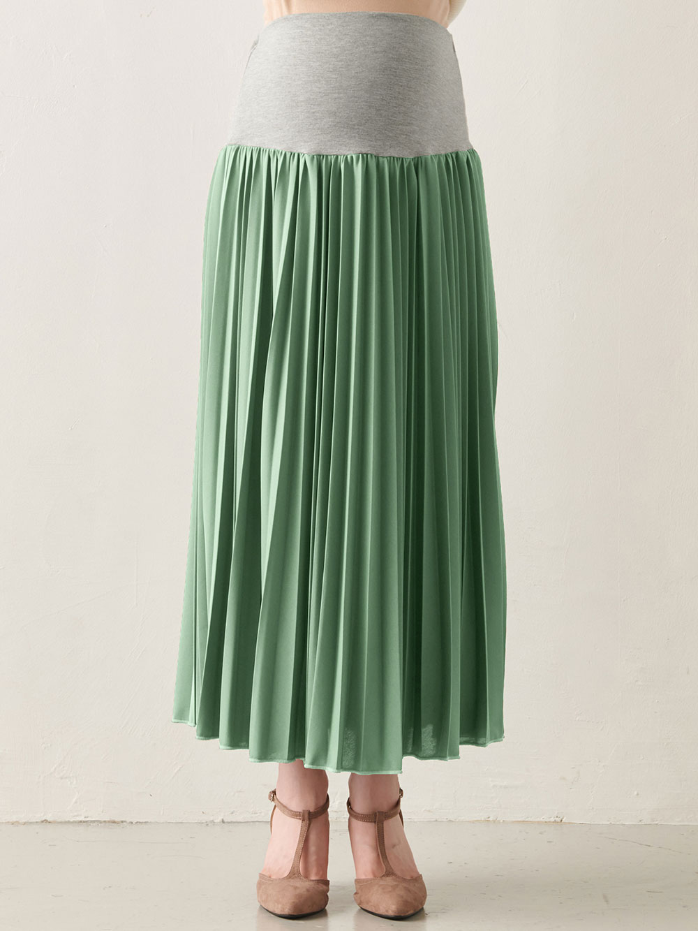 マタニティ スカート|ain（アイン）エステルスムースプリーツスカート　マタニティ