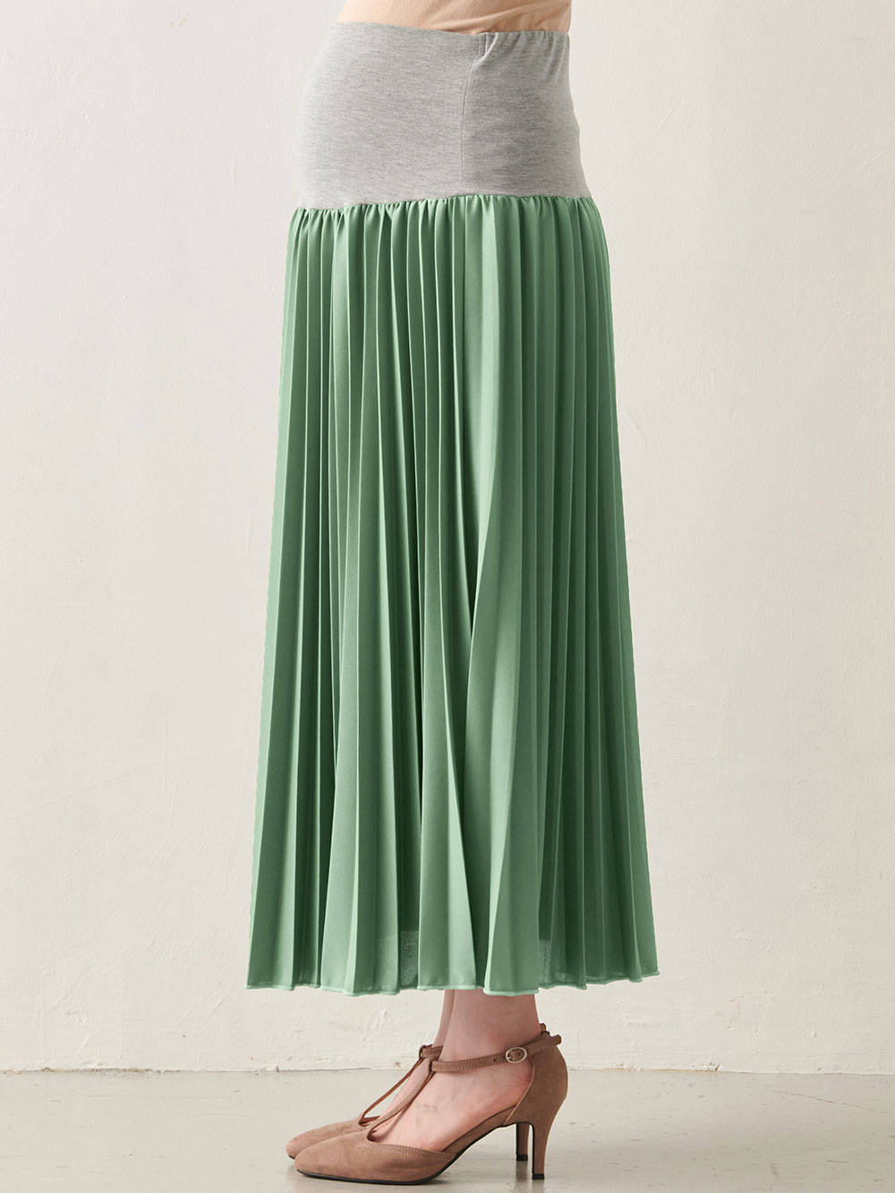 マタニティ スカート|ain（アイン）エステルスムースプリーツスカート　マタニティ