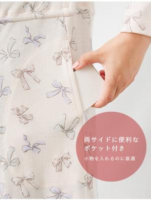 マタニティ パジャマ・ルームウェア|リボン柄プリント2WAYパジャマ　マタニティ・産後授乳パジャマ【出産後も長く使える】