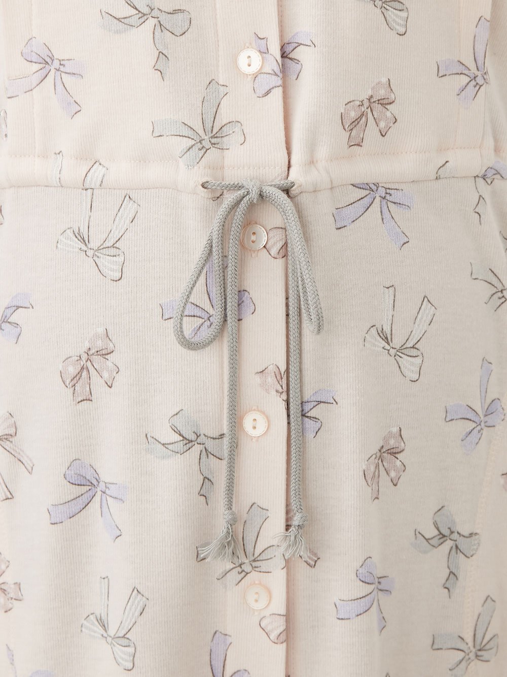 マタニティ パジャマ・ルームウェア|リボン柄プリント2WAYパジャマ　マタニティ・産後授乳パジャマ【出産後も長く使える】