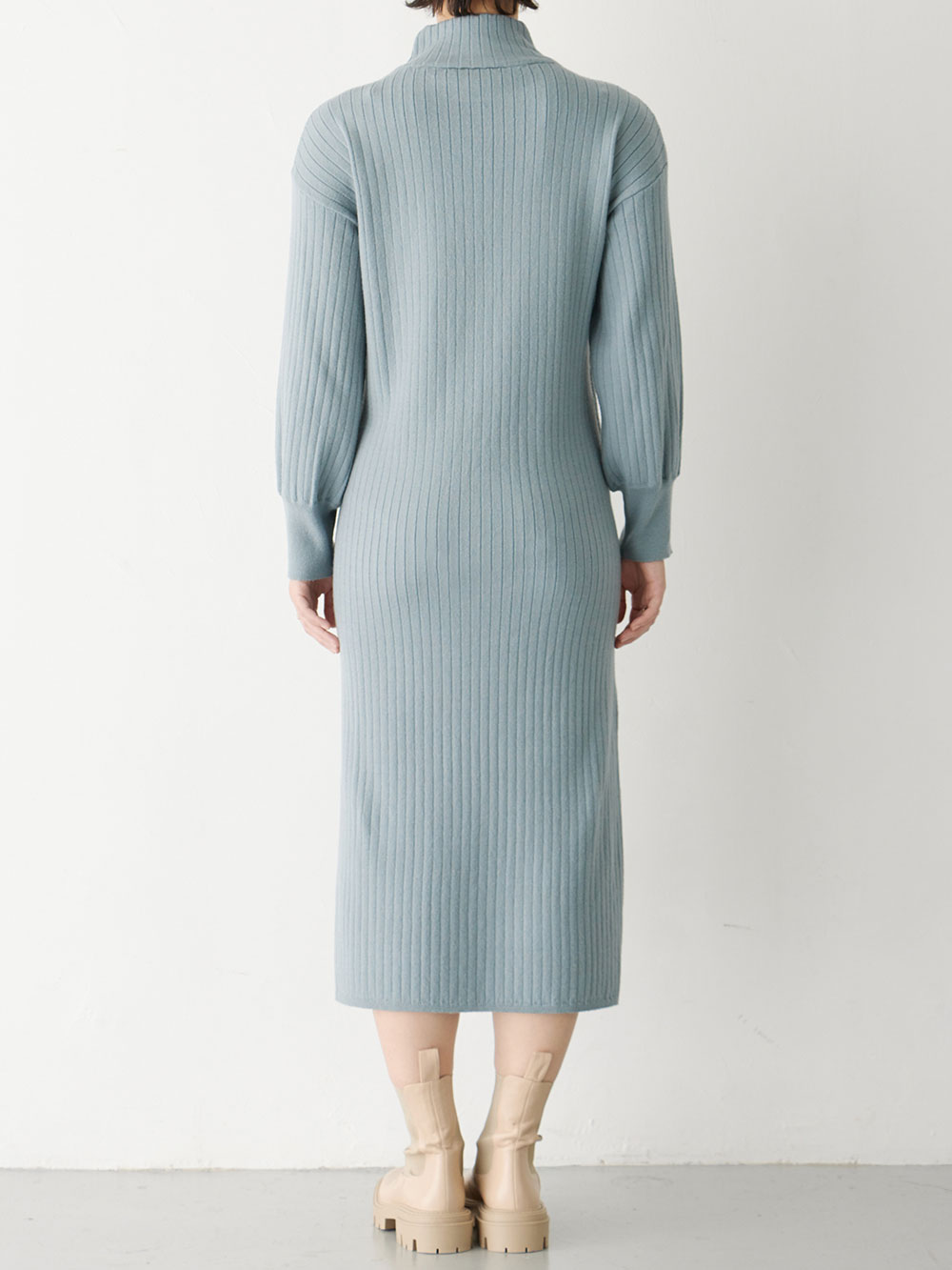 マタニティ ワンピース|Rosemadame（ローズマダム）ウォッシャブルニット　ハイネックワンピース　マタニティ・産後授乳服【出産後も長く使える】