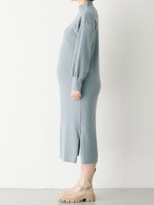 マタニティ ワンピース|Rosemadame（ローズマダム）ウォッシャブルニット　ハイネックワンピース　マタニティ・産後授乳服【出産後も長く使える】