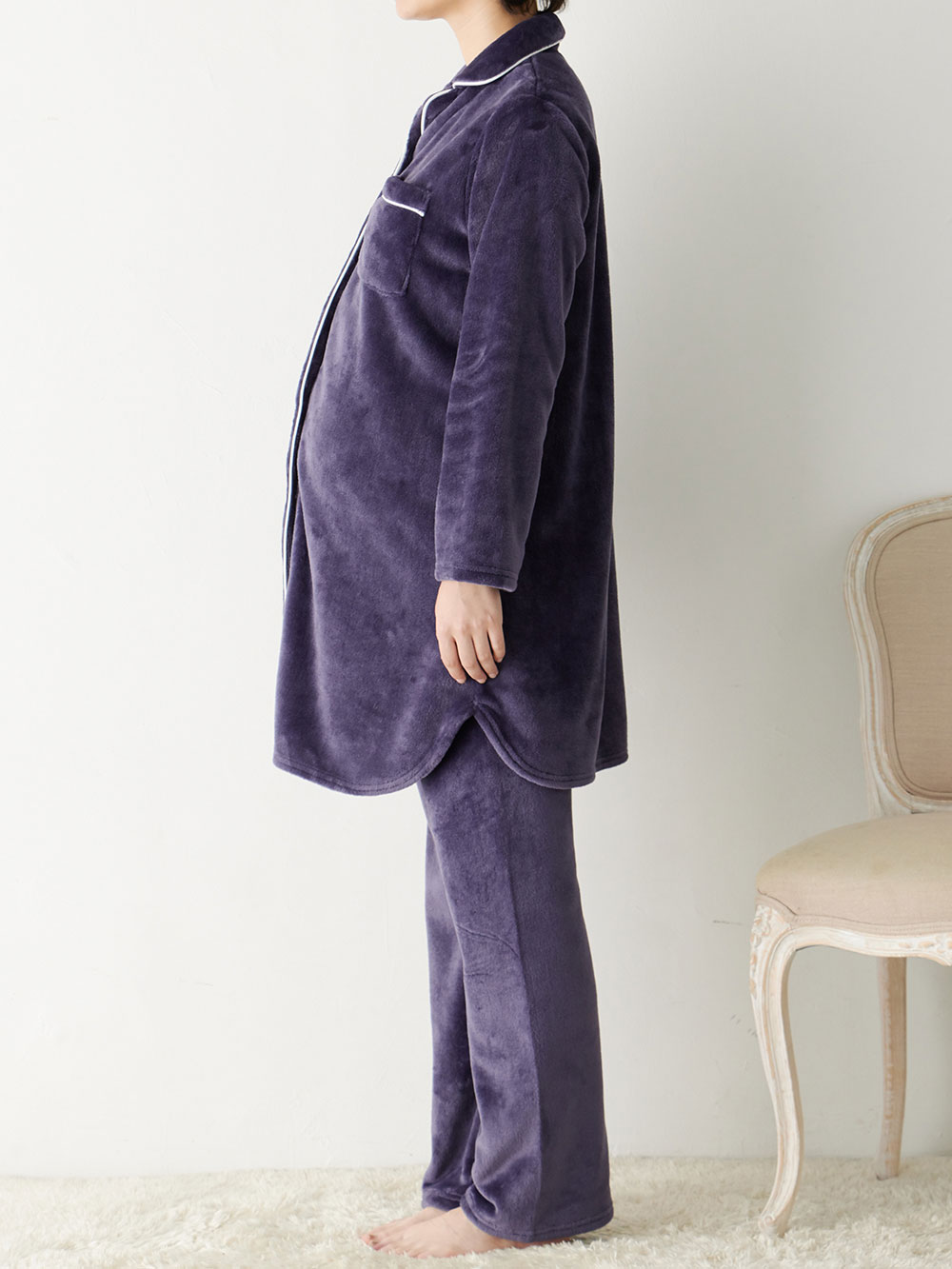 マタニティ パジャマ・ルームウェア|Rosemadame（ローズマダム）エコフリースパジャマ　マタニティ・産後授乳パジャマ【出産後も長く使える】