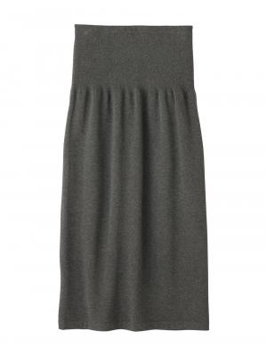 マタニティ スカート|fairy（フェアリー）らくちんあったか丸編みオーバースカート　マタニティ・産後【出産後も長く使える】|チャコール