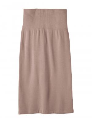 マタニティ スカート|fairy（フェアリー）らくちんあったか丸編みオーバースカート　マタニティ・産後【出産後も長く使える】|モカ