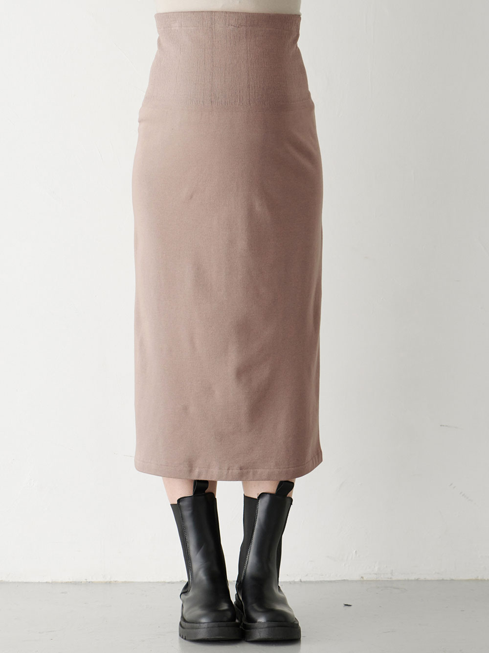 マタニティ スカート|fairy（フェアリー）らくちんあったか丸編みオーバースカート　マタニティ・産後【出産後も長く使える】