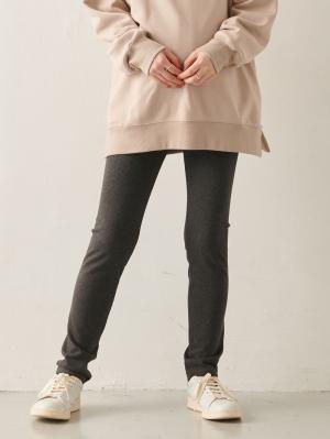マタニティ パンツ|fairy(フェアリー)らくちんあったかシームレスレギンス マタニティ・産後【出産後も長く使える】|チャコール