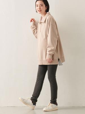 マタニティ パンツ|fairy(フェアリー)らくちんあったかシームレスレギンス マタニティ・産後【出産後も長く使える】|チャコール