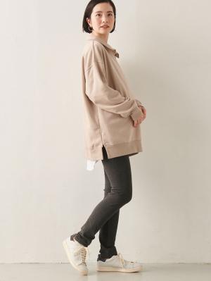 マタニティ パンツ|fairy(フェアリー)らくちんあったかシームレスレギンス マタニティ・産後【出産後も長く使える】|チャコール