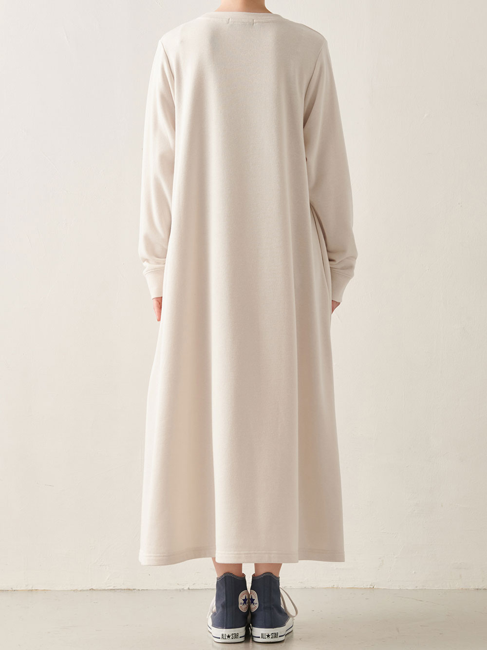 マタニティ ワンピース|やわらかミニ裏毛Ａラインフレアワンピース　マタニティ・産後【出産後も長く使える】