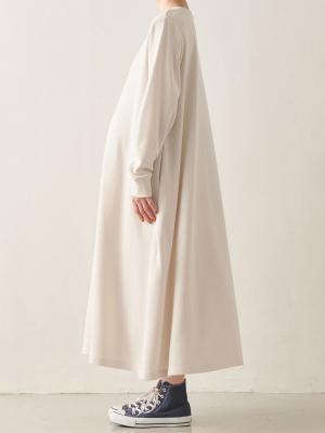 マタニティ ワンピース|やわらかミニ裏毛Ａラインフレアワンピース　マタニティ・産後【出産後も長く使える】