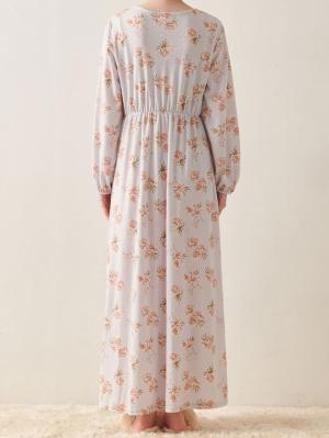 マタニティ パジャマ・ルームウェア|スムースカシュクールパット付きネグリジェ　マタニティ・産後【出産後も長く使える】