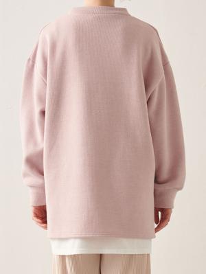 マタニティ トップス|Rosemadame（ローズマダム）レイヤード風ニットソープルオーバートップス　マタニティ・産後授乳服【出産後も長く使える】