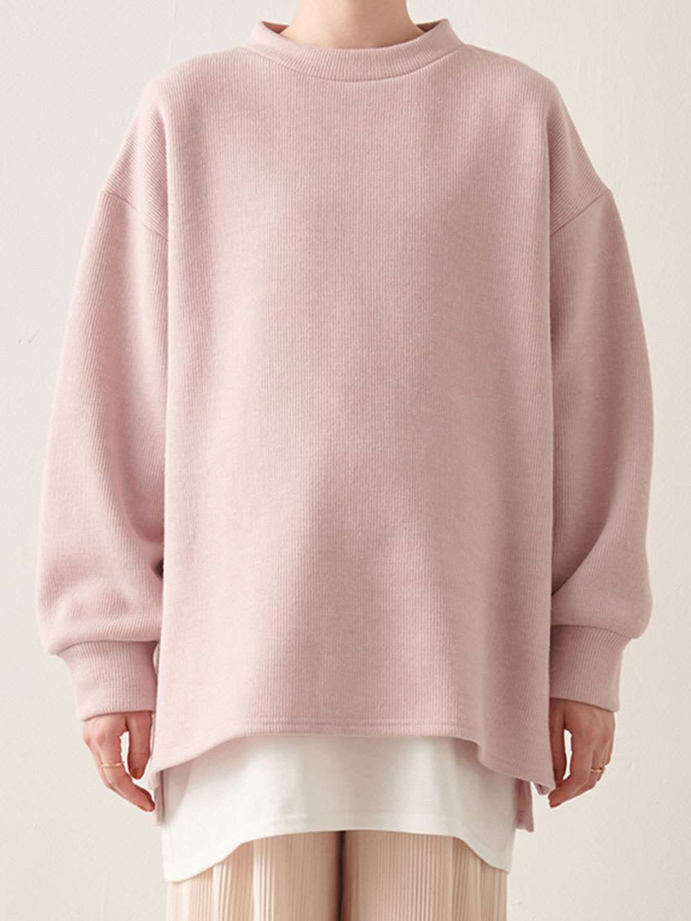 マタニティ トップス|Rosemadame（ローズマダム）レイヤード風ニットソープルオーバートップス　マタニティ・産後授乳服【出産後も長く使える】